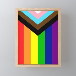LGBTQ+ Pride Flag Inclusive (LGBTQ+ Pride, Gay Pride) Framed Mini Art Print