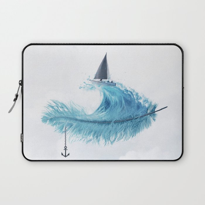 Water Feather • Blue Feather I Laptop Sleeve