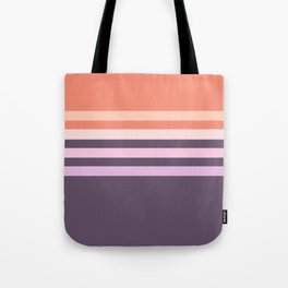 Taina - Purple Retro Stripes Colourful Art Design  Tote Bag