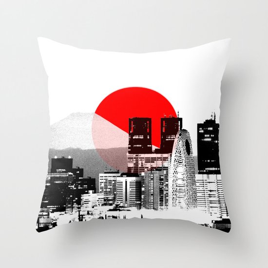 Modern Japan - Tokyo - Shinjuku Throw Pillow