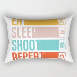Eat Sleep Shoot Repeat Photographer Rectangular Pillow
