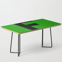Letter F (Black & Green) Coffee Table