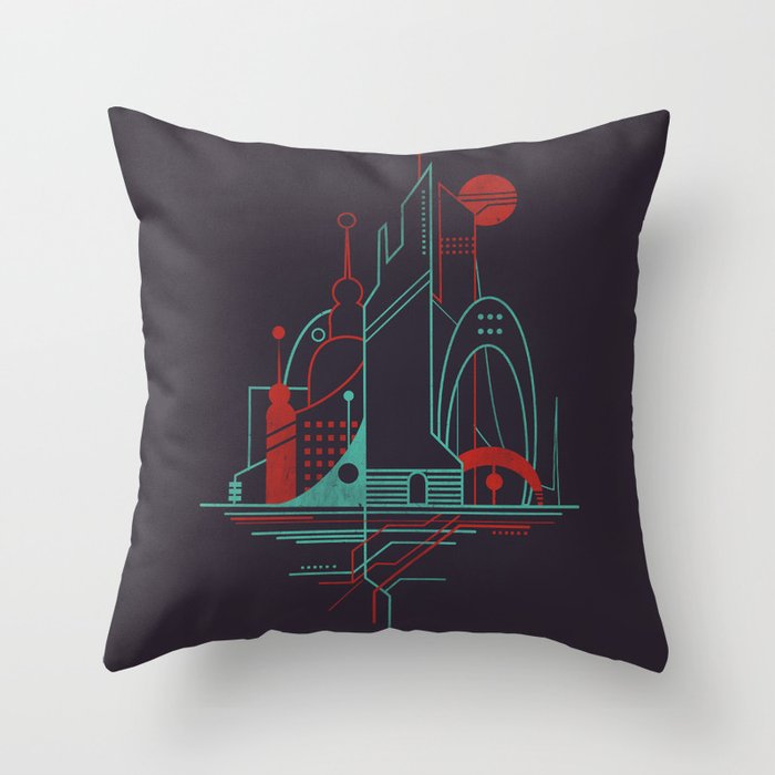 From the Subway to the Sky (at Night) Throw Pillow