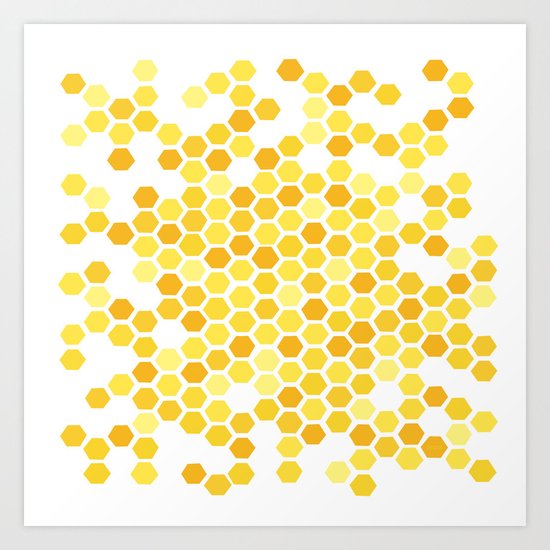 Beehive Pattern by Friztin Art Print