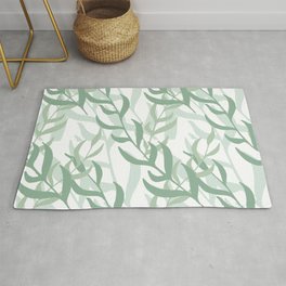 Summer Abstract Seamless Pattern With Colorful Leaves And Plants Rug