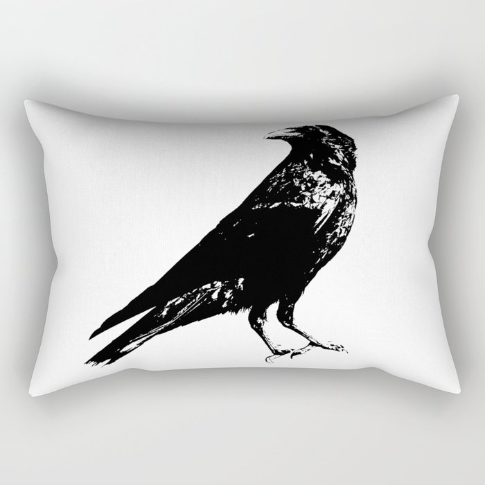 Lone Raven Rectangular Pillow