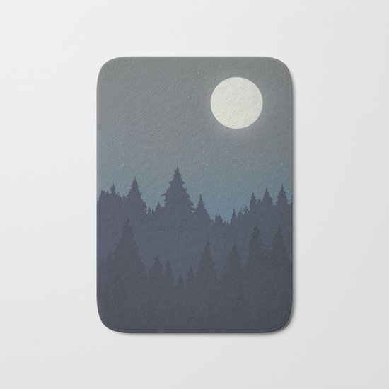 Tree Line - Grey Bath Mat