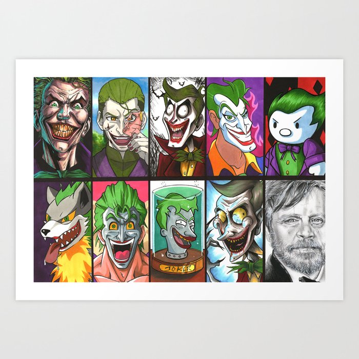 10 Style Swap Joker Art Print By Adcartattack Society6