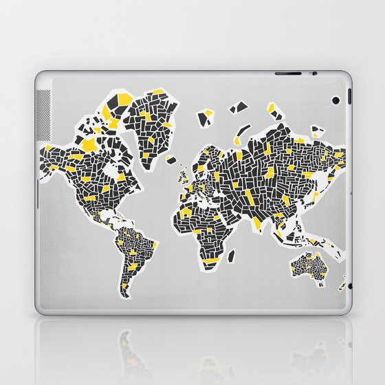 Abstract World Map Laptop & iPad Skin