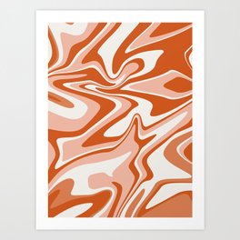 Marbled Peaches & Cream Art Print