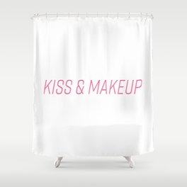 Kiss & Makeup (Pink) Shower Curtain