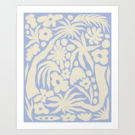 Blomstra blue Art Print