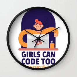 Girls programmer Wall Clock | Funnyt Shirts, Graphicdesign, Developert Shirts, Songt Shirts, Systemt Shirts, Itt Shirts, Quotest Shirts, Bugst Shirts, Codingt Shirts, Humort Shirts 