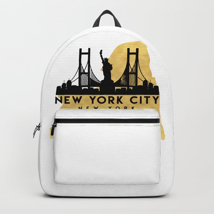 NEW YORK CITY NEW YORK SILHOUETTE SKYLINE MAP ART Backpack