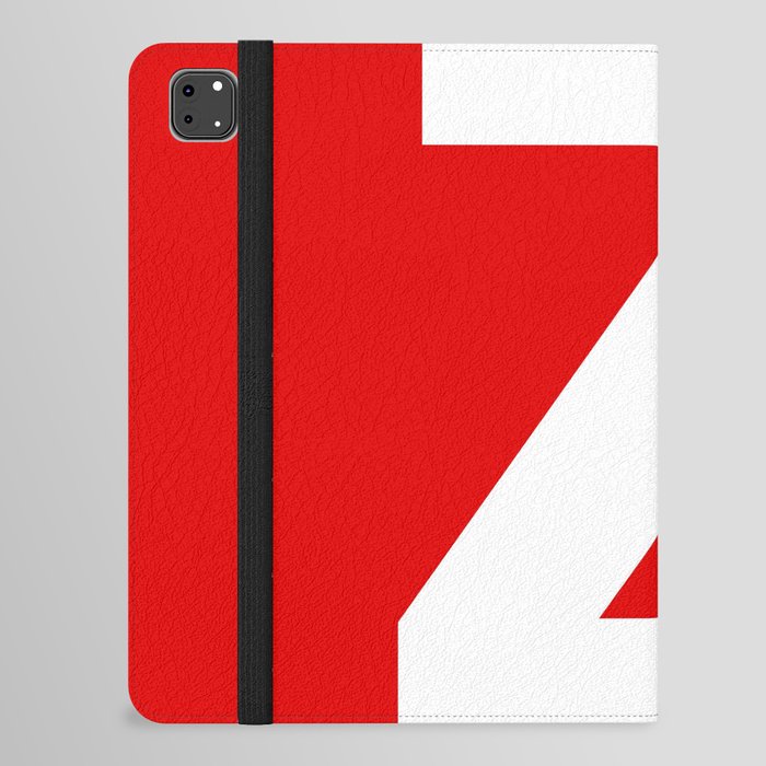 Letter Z (White & Red) iPad Folio Case
