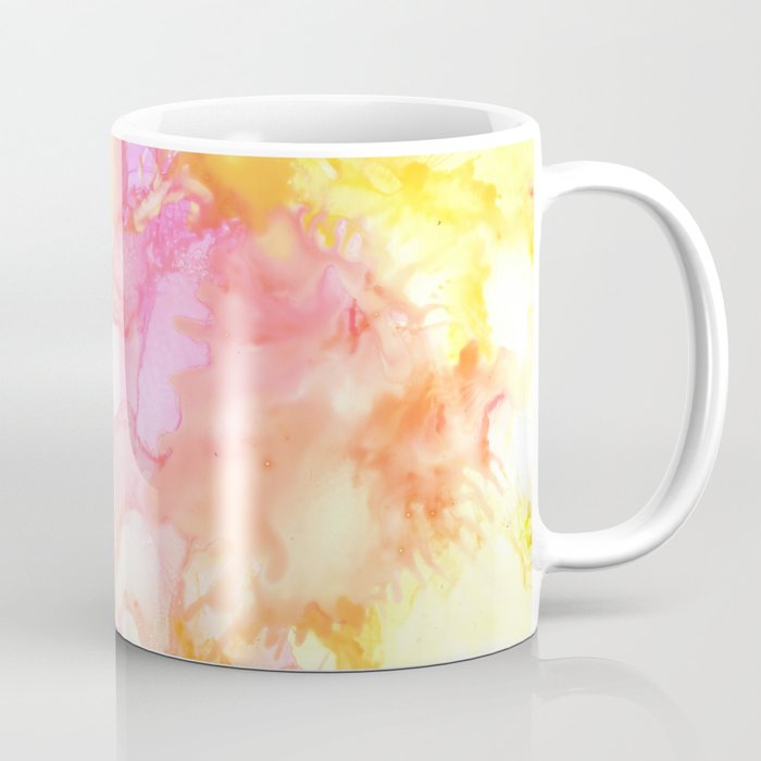 Pink and Yellow Abstract Coffee Mug