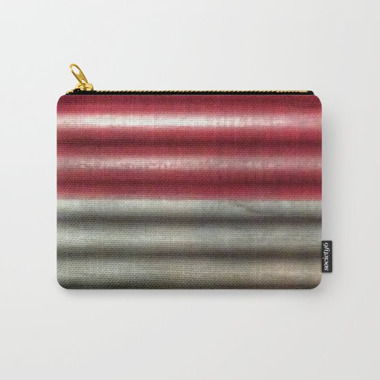 Industrial Wall | Red Grey Striped Wall | Contemporary Art Carry-All Pouch