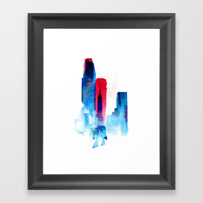 The wolf of the City Framed Art Print