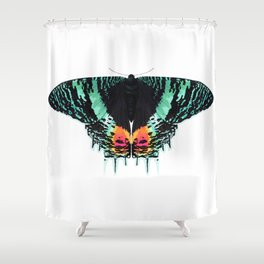 Madagascan Sunset Moth Shower Curtain