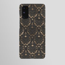 Persian Oriental Pattern - Black Leather and gold Android Case