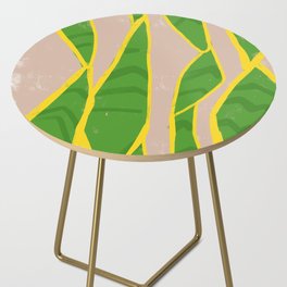Sansevieria - Playful, Modern, Abstract Painting Side Table