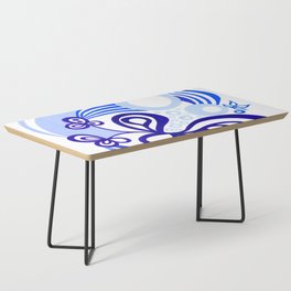 Blue Swirly Abstract Coffee Table