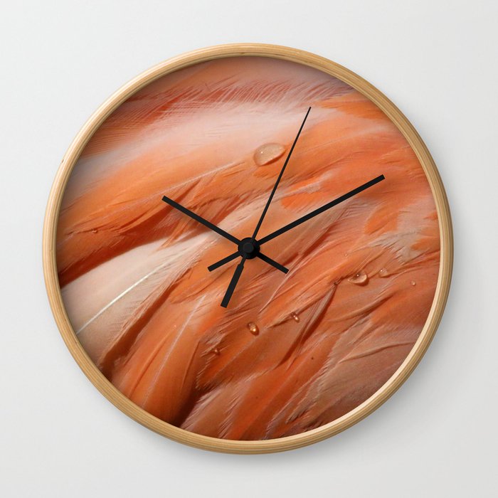 Flamingo feathers Wall Clock