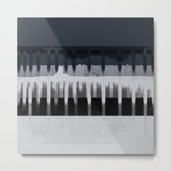 White Wash, Dark Alleys, Blue Wharf Metal Print