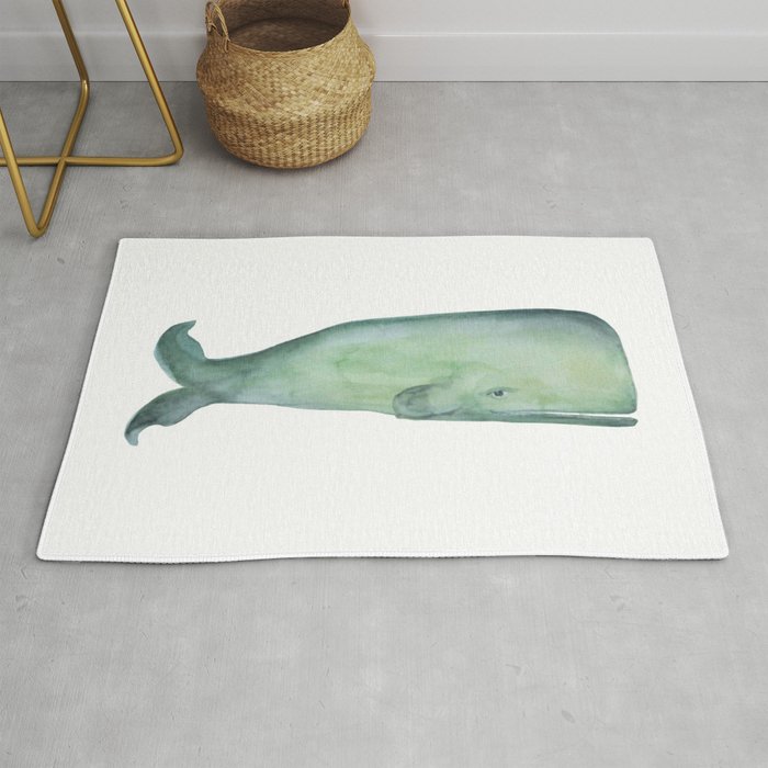 Friendly whale from the sea Rug
