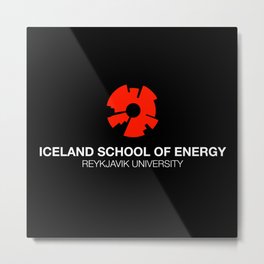 Iceland School of Energy – Black Metal Print