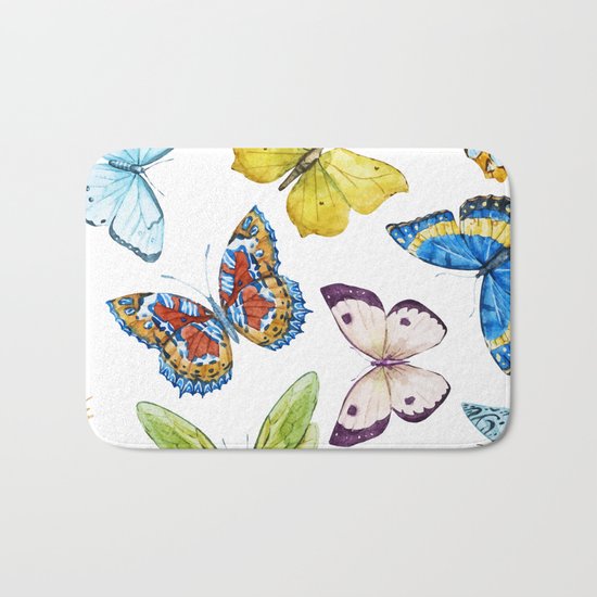 Butterfly Pattern 01 Bath Mat