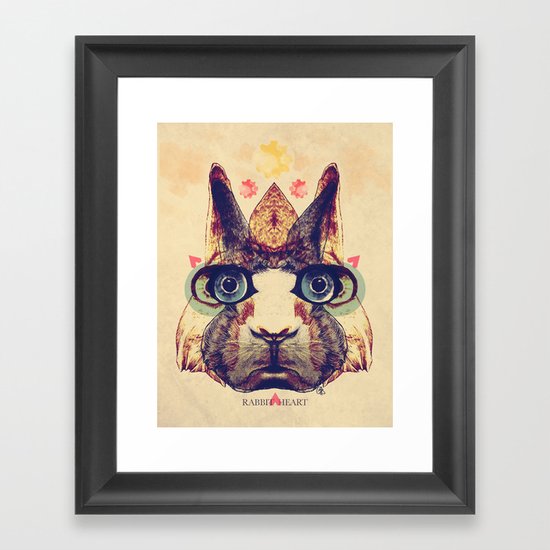 Rabbit Heart Framed Art Print