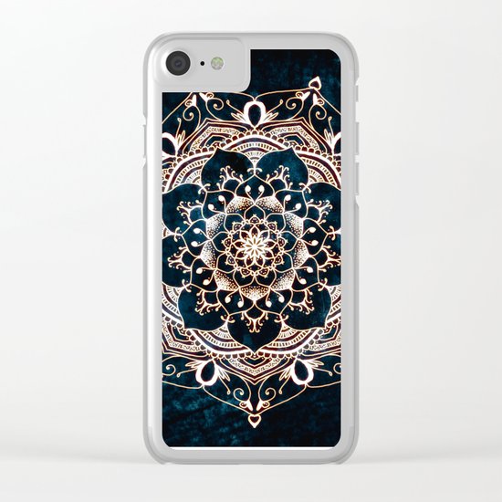 Glowing Spirit Mandala Clear iPhone Case
