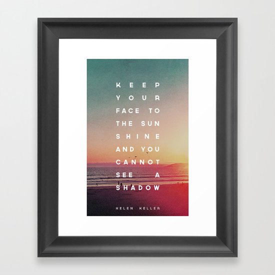 Face to the Sunshine Framed Art Print
