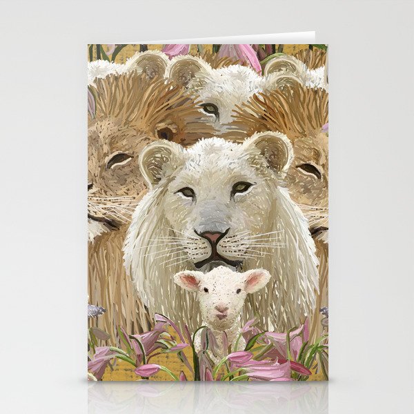 Lions led by a lamb Stationery Cards