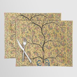 Silk Embroidered Tree Of Life Turkish  Placemat