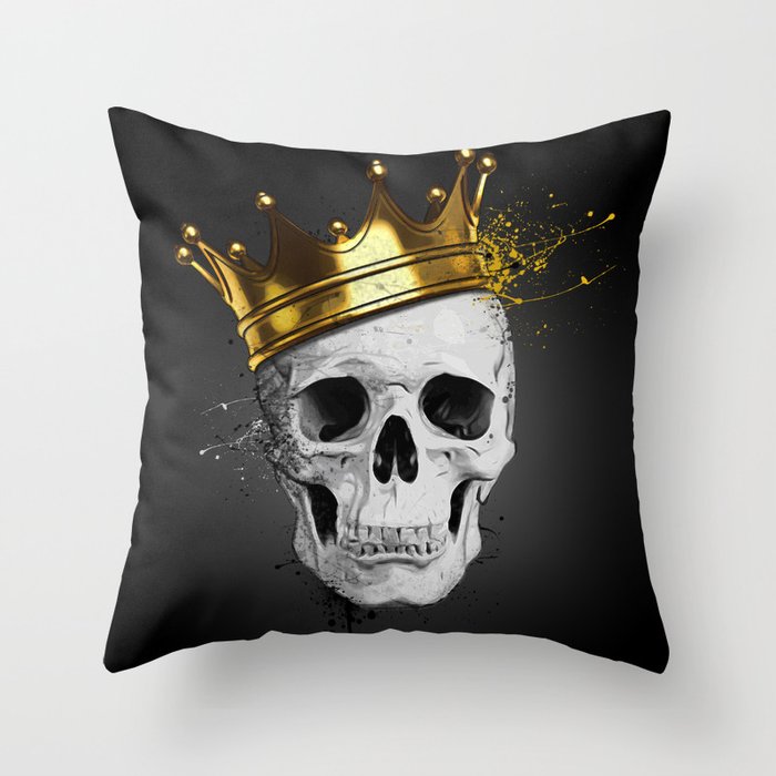 Royal Skull Throw Pillow