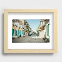 French Quarter Street Recessed Framed Print