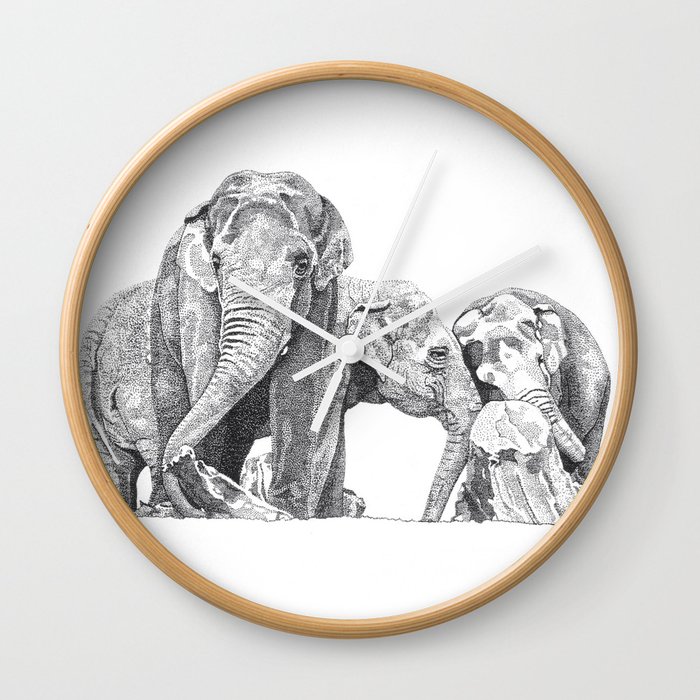 Elephants Wall Clock