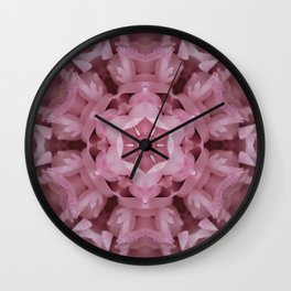 Hint Of Pink Wall Clock | Kaleidoscope, Mandala, Digital Manipulation, Color, Circles, Photo, Digital, Flower 