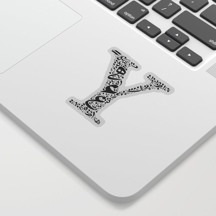 Creative Beautiful Letter "Y" Design. Sticker