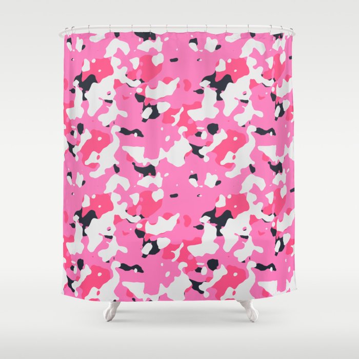 Pink Camouflage Shower Curtain