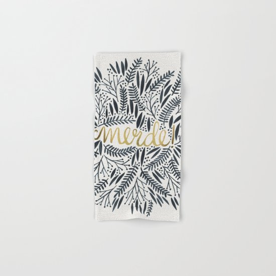 Pardon My French – Black & Gold Hand & Bath Towel
