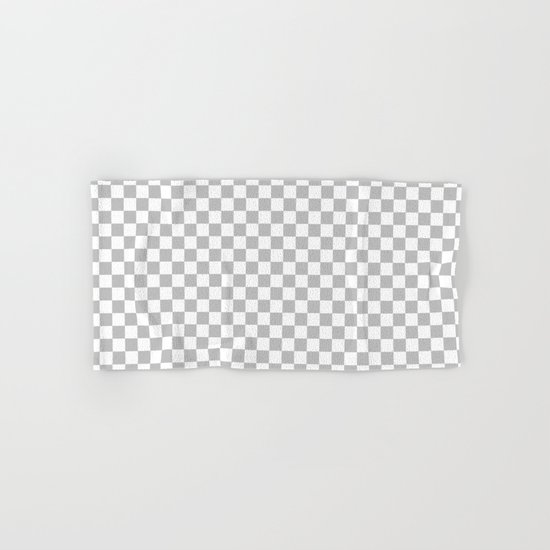 Checker (Silver/White) Hand & Bath Towel