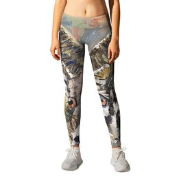 A silent bleat Leggings | Acrylic, Painting, Ink 