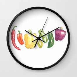 Pepper Rainbow Wall Clock