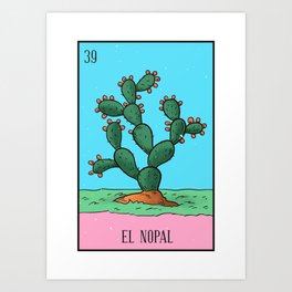 MEXICAN LOTTERY THE CACTUS Art Print