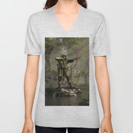 Robin Hood V Neck T Shirt