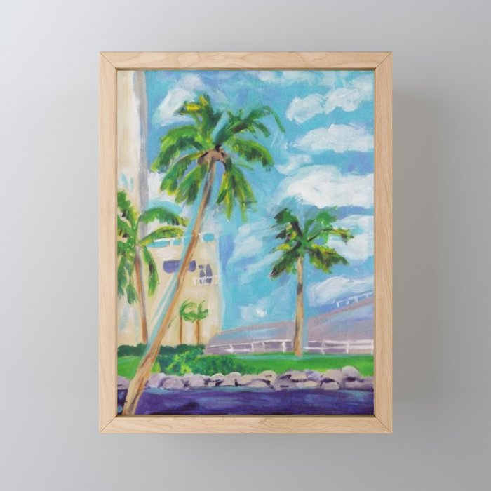 city of palms Framed Mini Art Print
