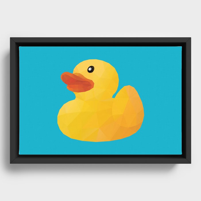 Rubber Duck polygon art Framed Canvas